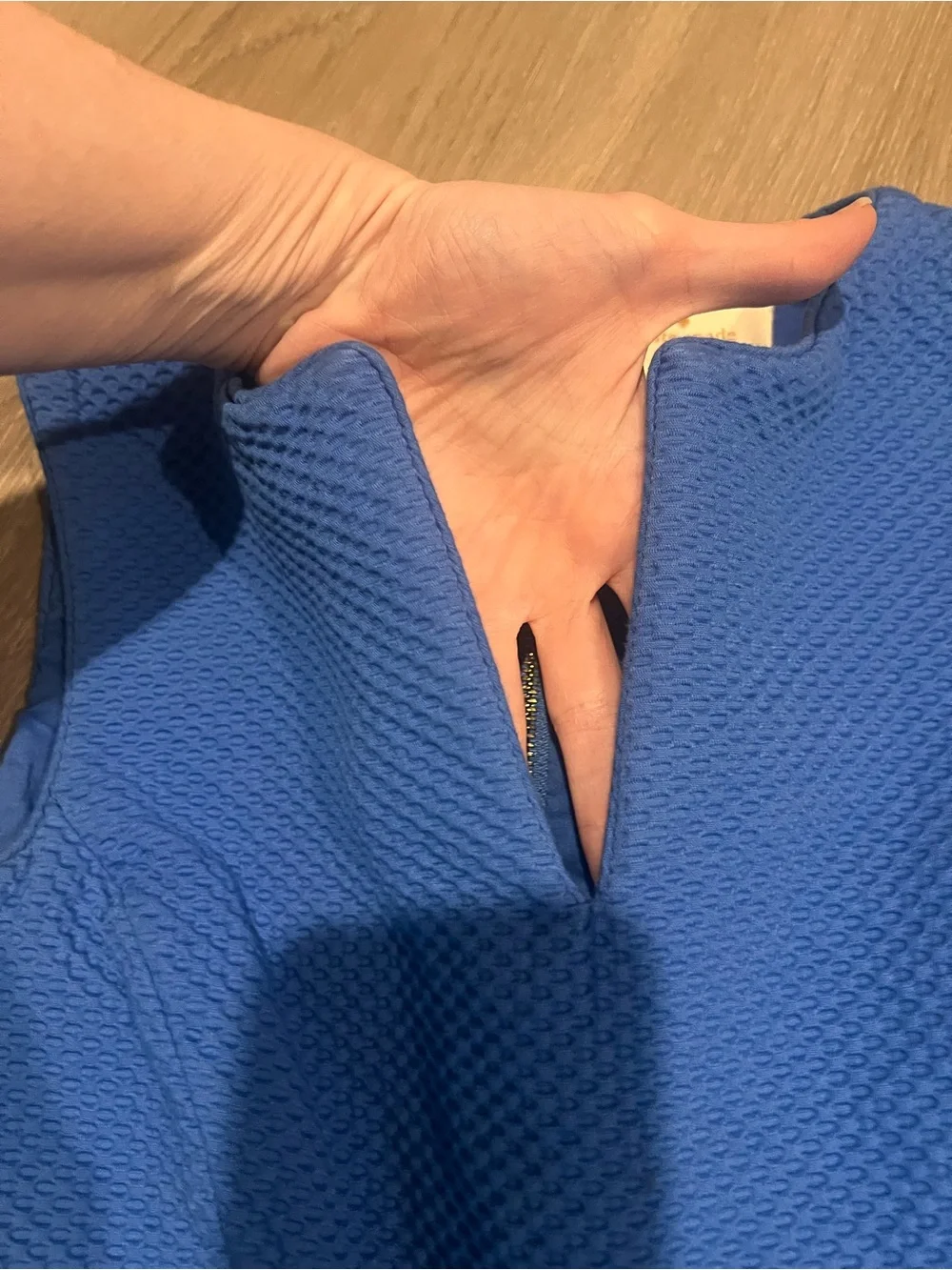 kate spade Bright Blue Textured Sleeveless Sheath Dress